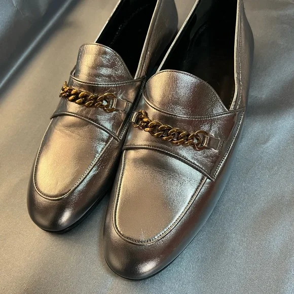 TOM FORD metallic leather loafers. - Picture 1 of 3